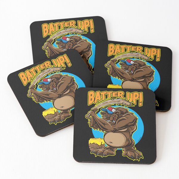 Item preview, Batter Up Bear, Bear with Spiked Baseball Bat designed and sold by eShirtLabs.