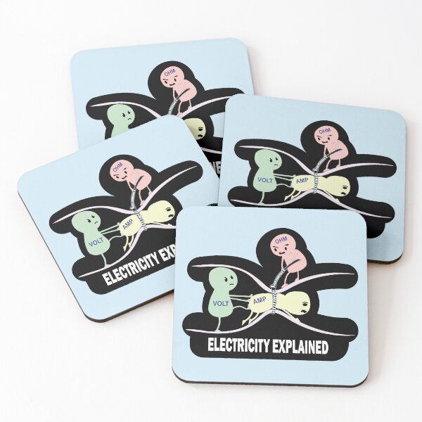 Item preview, Funny Ohms Law Electricity Explained Art for Electricians Electrical Engineers Physics Teachers and Engineering Students designed and sold by Science Engineering Gifts.