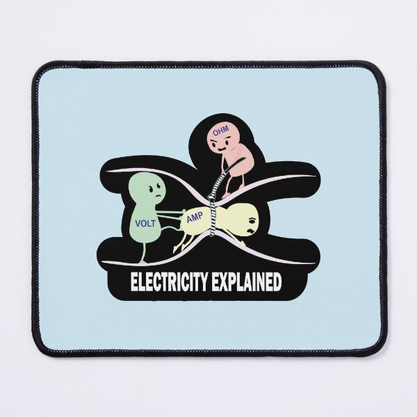 Item preview, Funny Ohms Law Electricity Explained Art for Electricians Electrical Engineers Physics Teachers and Engineering Students designed and sold by Science Engineering Gifts.