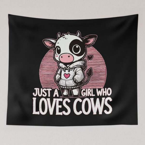 Item preview, Just A Girl Who Loves Cows designed and sold by TomFrontierArt.