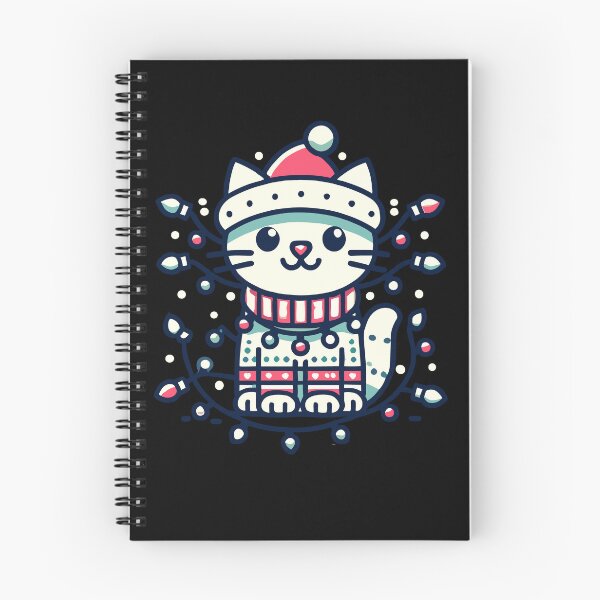 Item preview, Festive Cat With Holiday Lights Joy designed and sold by LuminOrb.