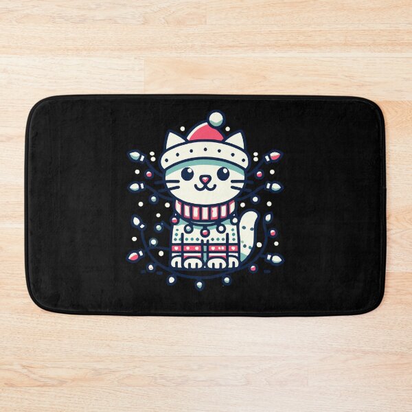 Item preview, Festive Cat With Holiday Lights Joy designed and sold by LuminOrb.