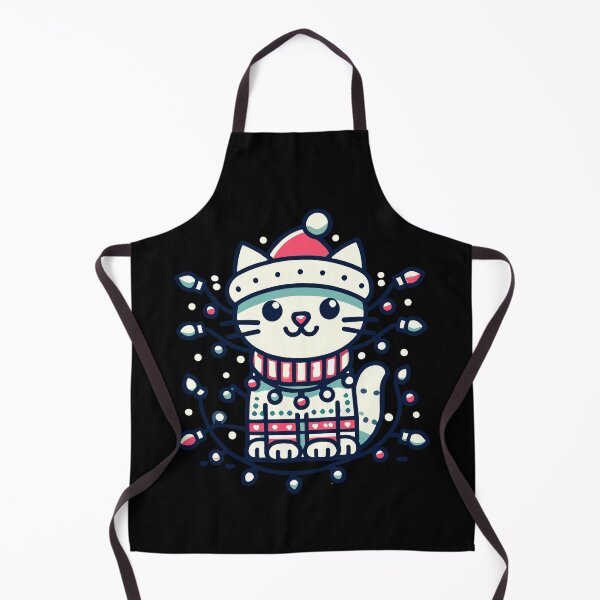 Item preview, Festive Cat With Holiday Lights Joy designed and sold by LuminOrb.