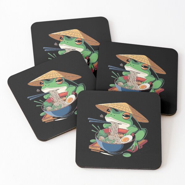 Item preview, Quirky Frog Eating Ramen - Japanese-Inspired Noodle Art-For Lovers Frogs & Ramen designed and sold by love3617.