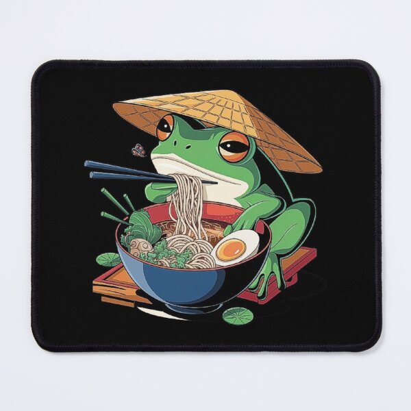 Item preview, Quirky Frog Eating Ramen - Japanese-Inspired Noodle Art-For Lovers Frogs & Ramen designed and sold by love3617.