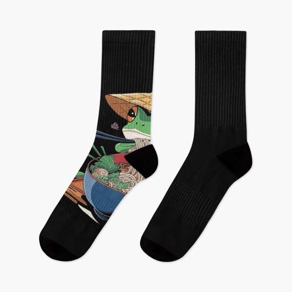 Item preview, Quirky Frog Eating Ramen - Japanese-Inspired Noodle Art-For Lovers Frogs & Ramen designed and sold by love3617.