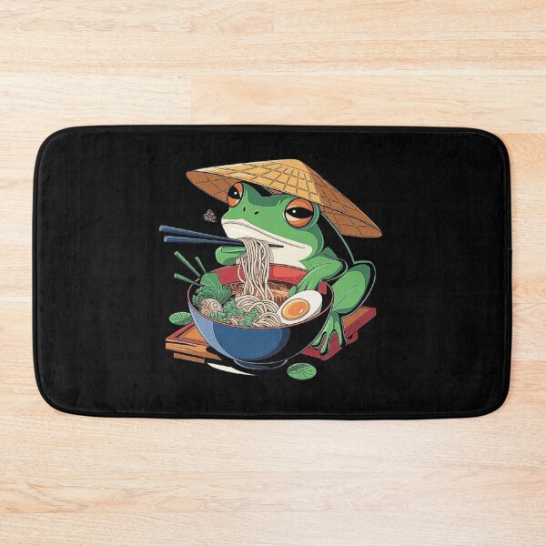 Item preview, Quirky Frog Eating Ramen - Japanese-Inspired Noodle Art-For Lovers Frogs & Ramen designed and sold by love3617.