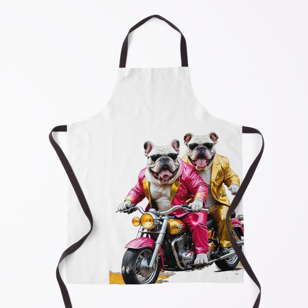 Item preview, Stylish bulldog on neon biker motorcycle designed and sold by Dan9010.