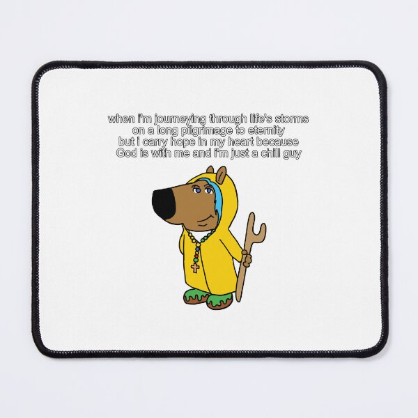 Item preview, I'm just a chill guy x Luce Vatican Mascot Jubilee 2025 crossover meme designed and sold by KatelynMitalski.