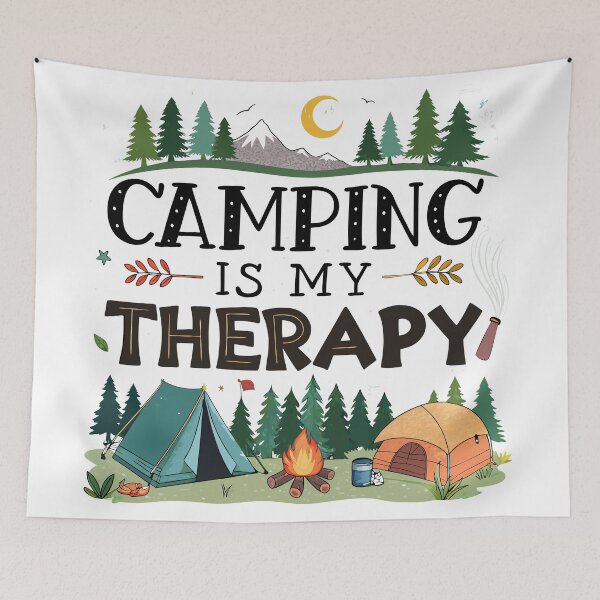 Item preview, Camping is my Therapy, camp lover, travel lover, camp gift - Camp designed and sold by FeelGoodTee.