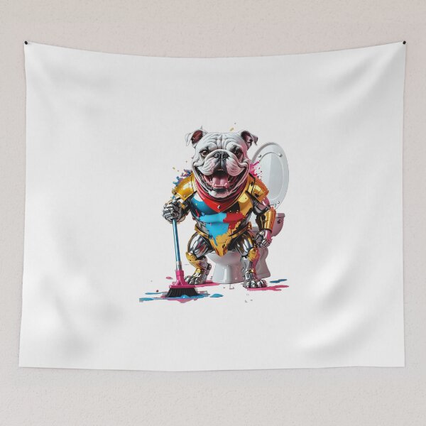 Item preview, Bulldog robot cleaning toilet fluo wc designed and sold by Dan9010.