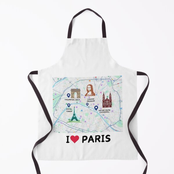 Item preview, Paris City Center Map with Iconic Landmarks: Notre Dame, Eiffel Tower, Louvre & More. designed and sold by Psycho-Crazy.