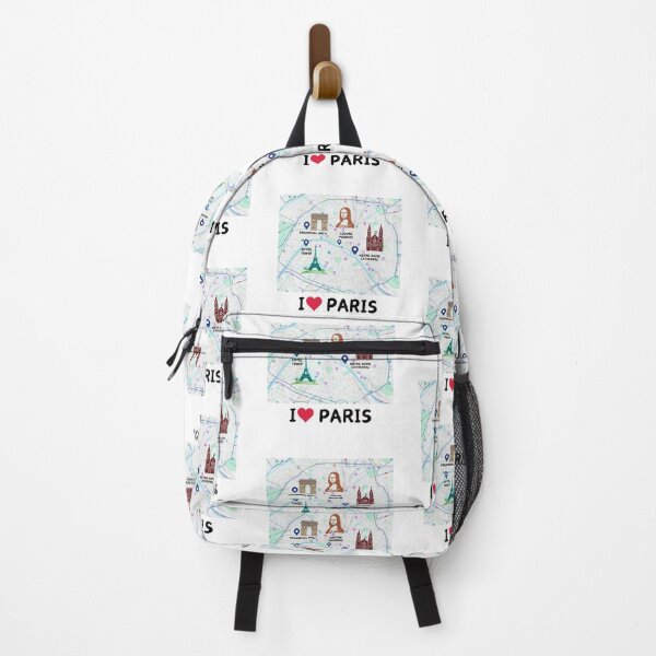 Item preview, Paris City Center Map with Iconic Landmarks: Notre Dame, Eiffel Tower, Louvre & More. designed and sold by Psycho-Crazy.