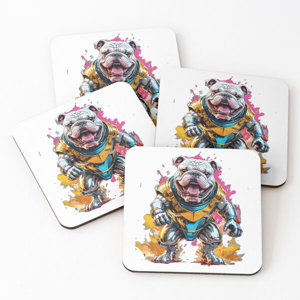Item preview, Futuristic neon robot bulldog designed and sold by Dan9010.