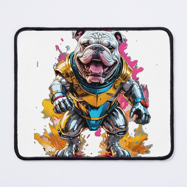 Item preview, Futuristic neon robot bulldog designed and sold by Dan9010.