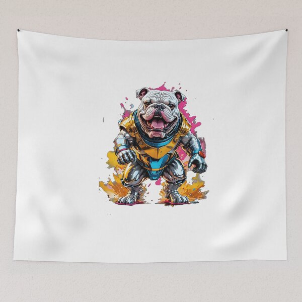 Item preview, Futuristic neon robot bulldog designed and sold by Dan9010.