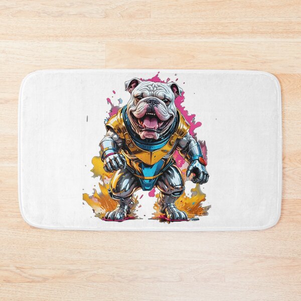 Item preview, Futuristic neon robot bulldog designed and sold by Dan9010.