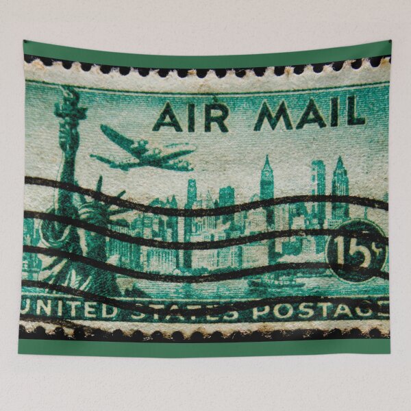 Item preview, Old postage stamp from USA 15 cents with statue of liberty designed and sold by Photopat.