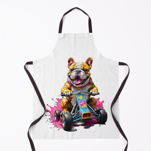 Aperçu de l'œuvre Bouledogue karting futuriste fluo créée et vendue par Dan9010.