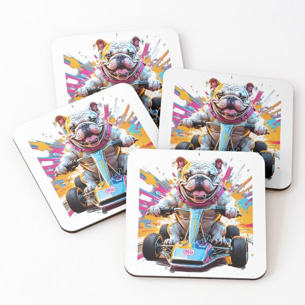 Item preview, Futuristic neon karting bulldog designed and sold by Dan9010.