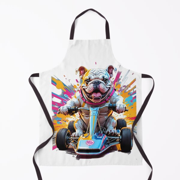 Item preview, Bulldog de karting futurista de neón designed and sold by Dan9010.