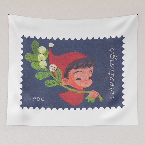 Item preview, Retro greetings from elf & mistletoe designed and sold by Add2crt.
