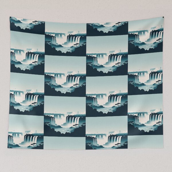 Item preview, Iguazu Falls Minimalism Art Style designed and sold by artofuniverse.