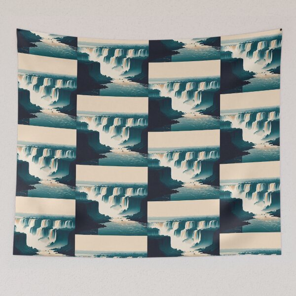 Item preview, Iguazu Falls Minimalism Art Style designed and sold by artofuniverse.