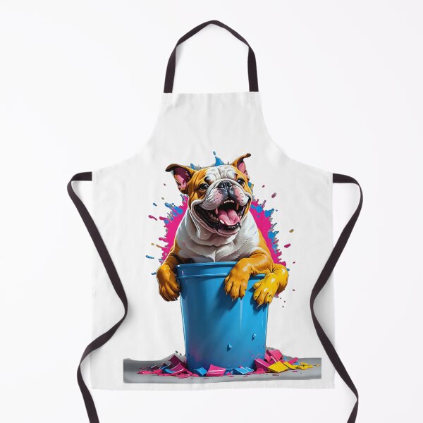 Item preview, Bulldog in a fluorescent bucket or trash can designed and sold by Dan9010.
