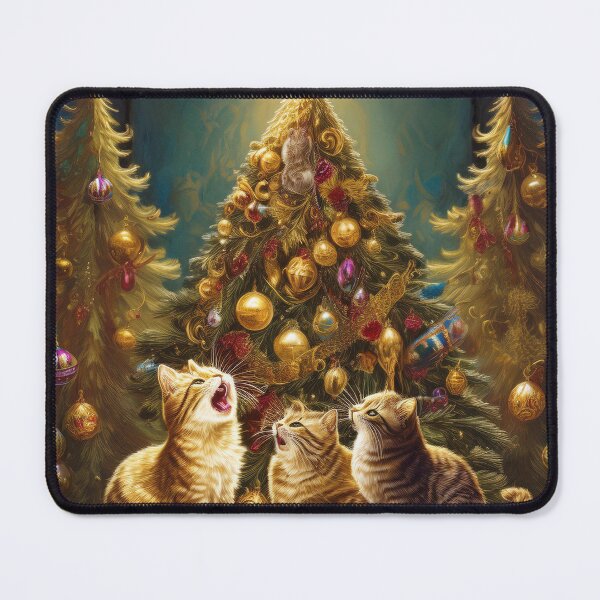 Item preview, Three cats singing with christmas tree designed and sold by Photopat.