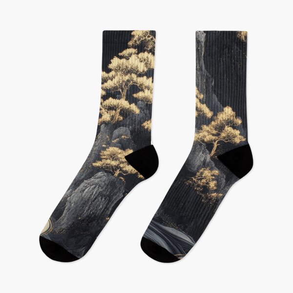 Item preview, Create stunning landscapes with dark rocky mountains, golden trees and meandering river patterns in a mystical setting. designed and sold by Jerhus.