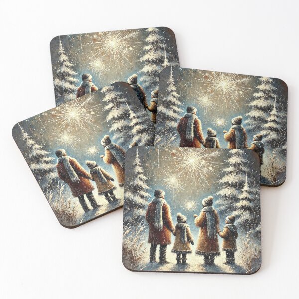 Item preview, Family Winter Celebration Under Fireworks designed and sold by MarinaFila.