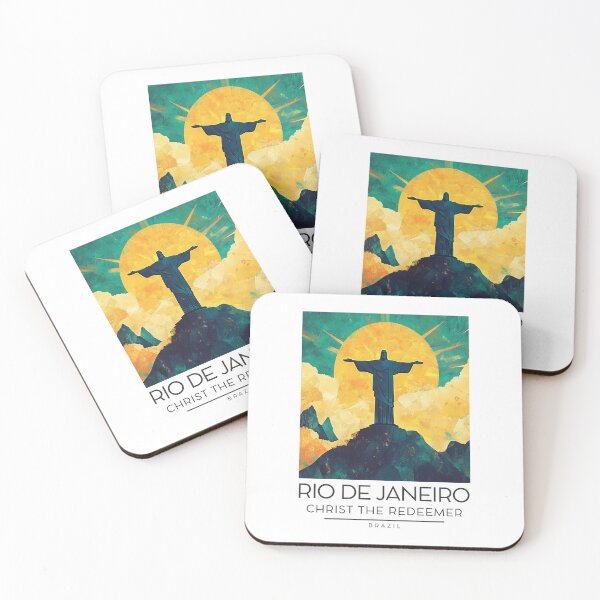 Item preview, A Vintage Illustration of Christ the Redeemer (Cristo Redentor) in Rio de Janeiro designed and sold by GoodOldVintage.