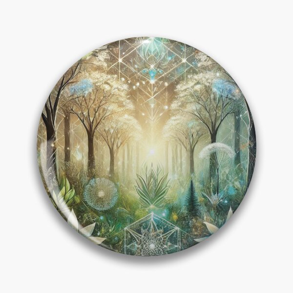 Item preview, Surreal Forest Geometry: Mystical Woodland Glow designed and sold by RealmBeastsAI.
