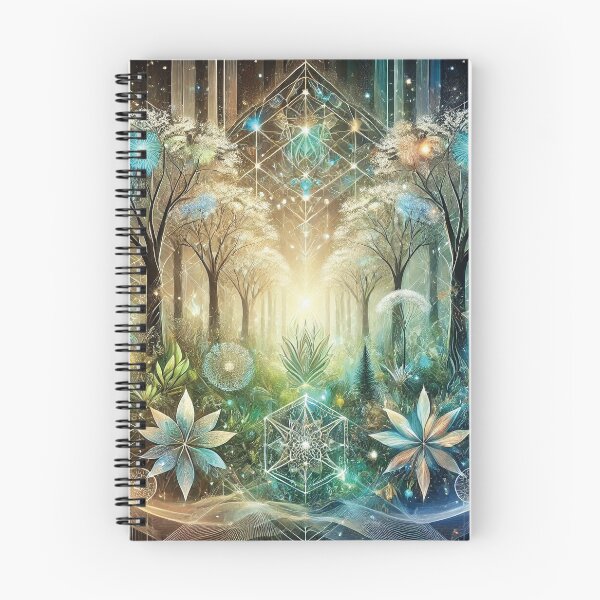Item preview, Surreal Forest Geometry: Mystical Woodland Glow designed and sold by RealmBeastsAI.