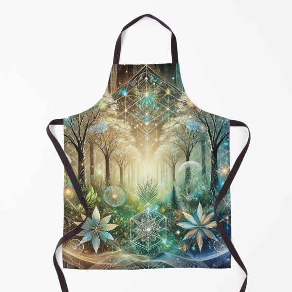 Item preview, Surreal Forest Geometry: Mystical Woodland Glow designed and sold by RealmBeastsAI.