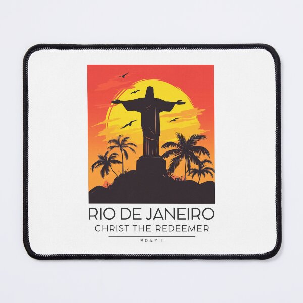 Item preview, A Vintage Illustration of Christ the Redeemer (Cristo Redentor) in Rio de Janeiro designed and sold by GoodOldVintage.