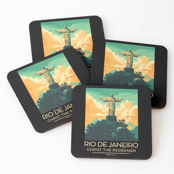Item preview, A Vintage Illustration of Christ the Redeemer (Cristo Redentor) in Rio de Janeiro designed and sold by GoodOldVintage.