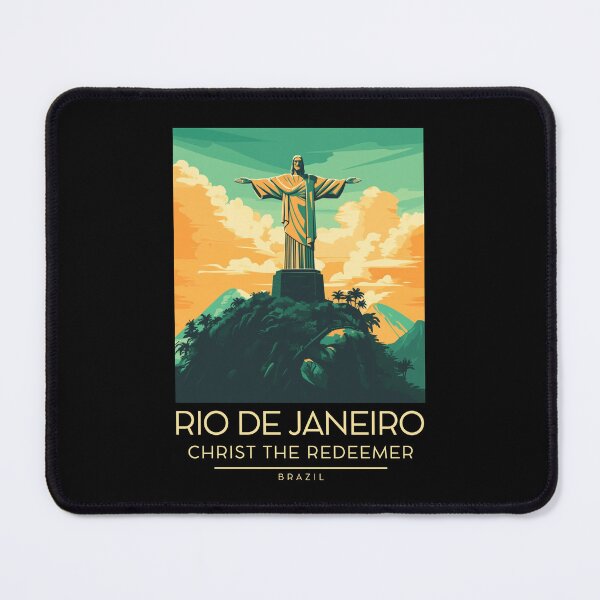 Item preview, A Vintage Illustration of Christ the Redeemer (Cristo Redentor) in Rio de Janeiro designed and sold by GoodOldVintage.