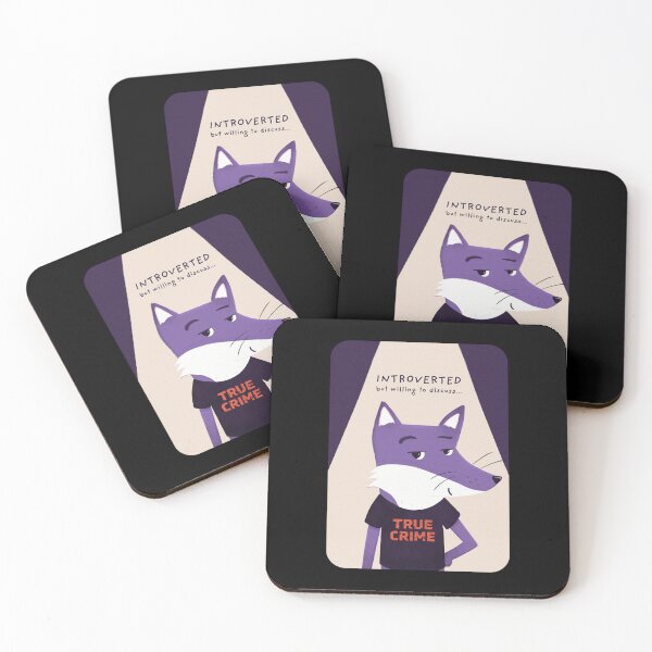 Item preview, Introverted but willing to discuss TRUE CRIME with Purple Fox designed and sold by ItsPurpleFox.