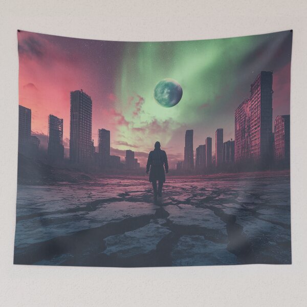 Item preview, Solitary Wanderer in a Ruined World designed and sold by Carlos Monteiro.