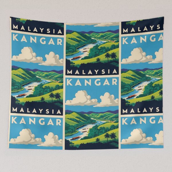 Item preview, Kangar Malaysia Vintage Travel Tourism designed and sold by TravelersGems.