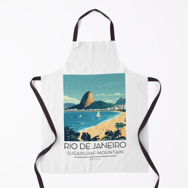 Item preview, A Vintage Illustration of Sugarloaf Mountain (Pão de Açúcar) in Rio de Janeiro designed and sold by GoodOldVintage.