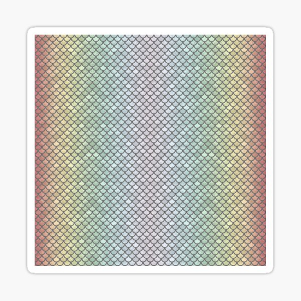 New Rainbow Mermaid Scales Sticker