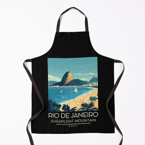 Item preview, A Vintage Illustration of Sugarloaf Mountain (Pão de Açúcar) in Rio de Janeiro designed and sold by GoodOldVintage.
