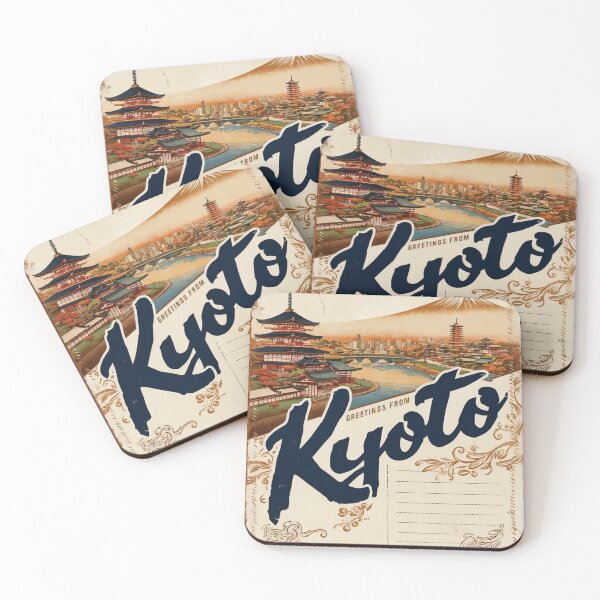 Item preview, Greetings from Kyoto Vintage Travel Retro Postcard Design designed and sold by TravelPostcardGems.
