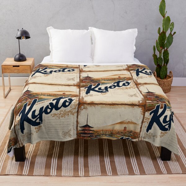 Item preview, Greetings from Kyoto Vintage Travel Retro Postcard Design designed and sold by TravelPostcardGems.