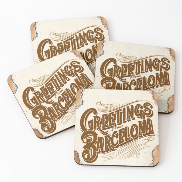 Item preview, Greetings from Barcelona Spain Vintage Travel Retro Postcard Design designed and sold by TravelPostcardGems.