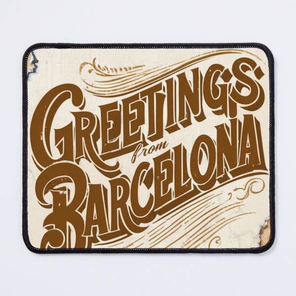 Item preview, Greetings from Barcelona Spain Vintage Travel Retro Postcard Design designed and sold by TravelPostcardGems.