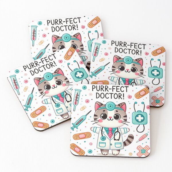 Item preview, Purr-fect Doctor – Cute Cat Medical  designed and sold by PixelMuse2024.